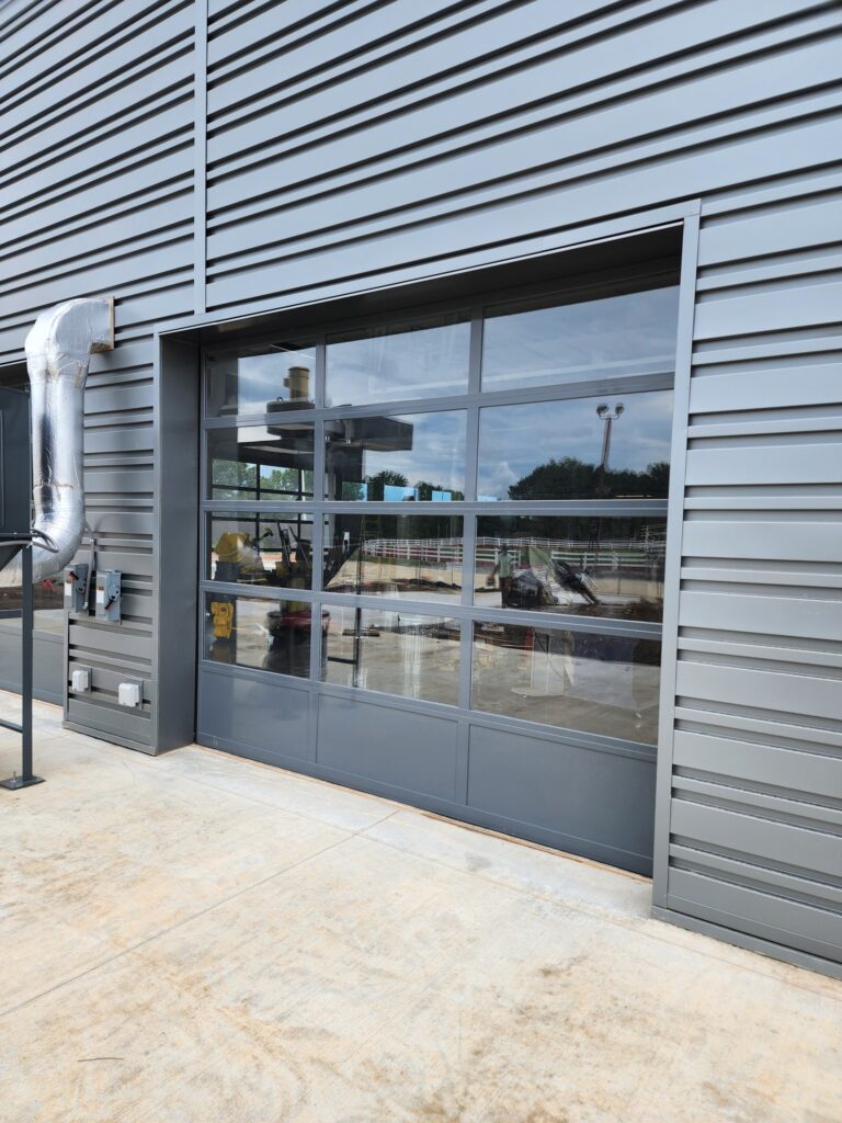 Black Full-View Commercial Overhead Door in Conway, AR